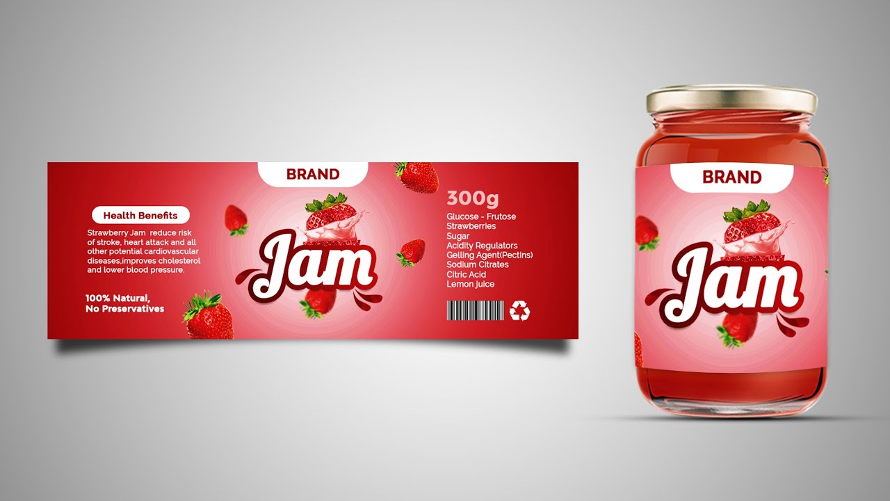 How to Create a Simple Jam Jar Label Design in Photoshop