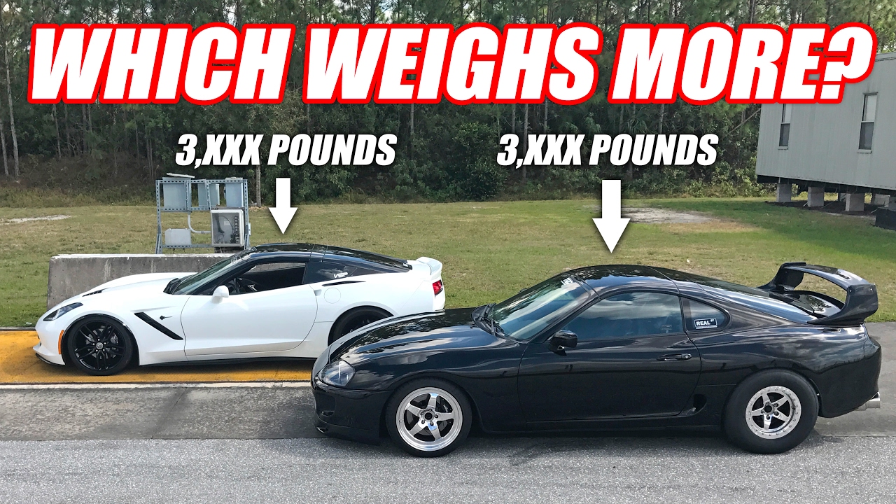 We Weighed Our Cars! SUPRA vs. CORVETTE!