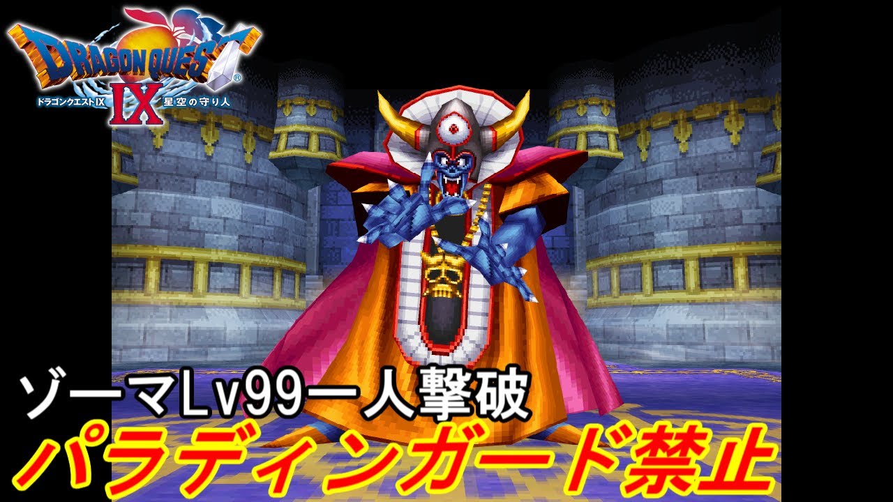 ドラクエ9 ゾーマLv99 一人(種使用、パラディンガード禁止)