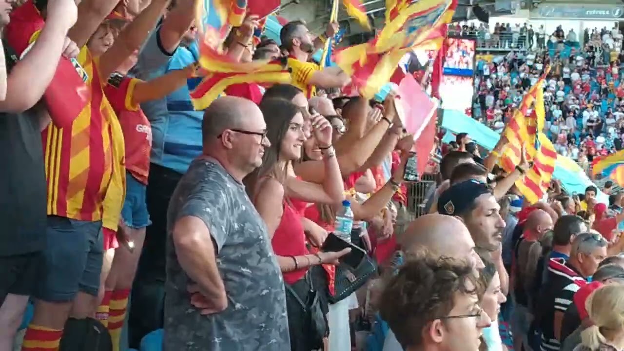L'estaca al estadi Aime Giral.