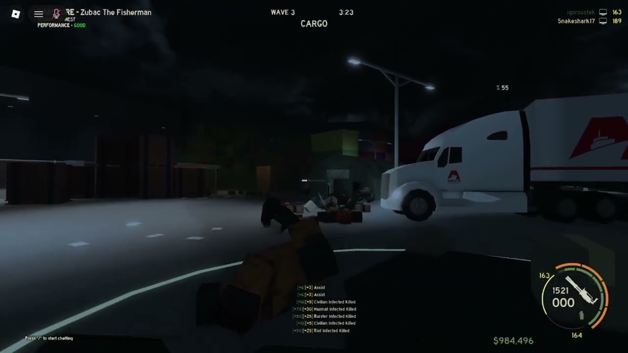 Testing out the new minigun (Those Who Remain)
