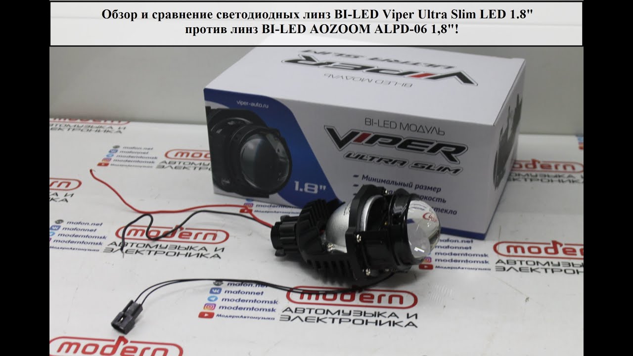 Обзор и сравнение светодиодные линзы Viper Ultra Slim 1,8