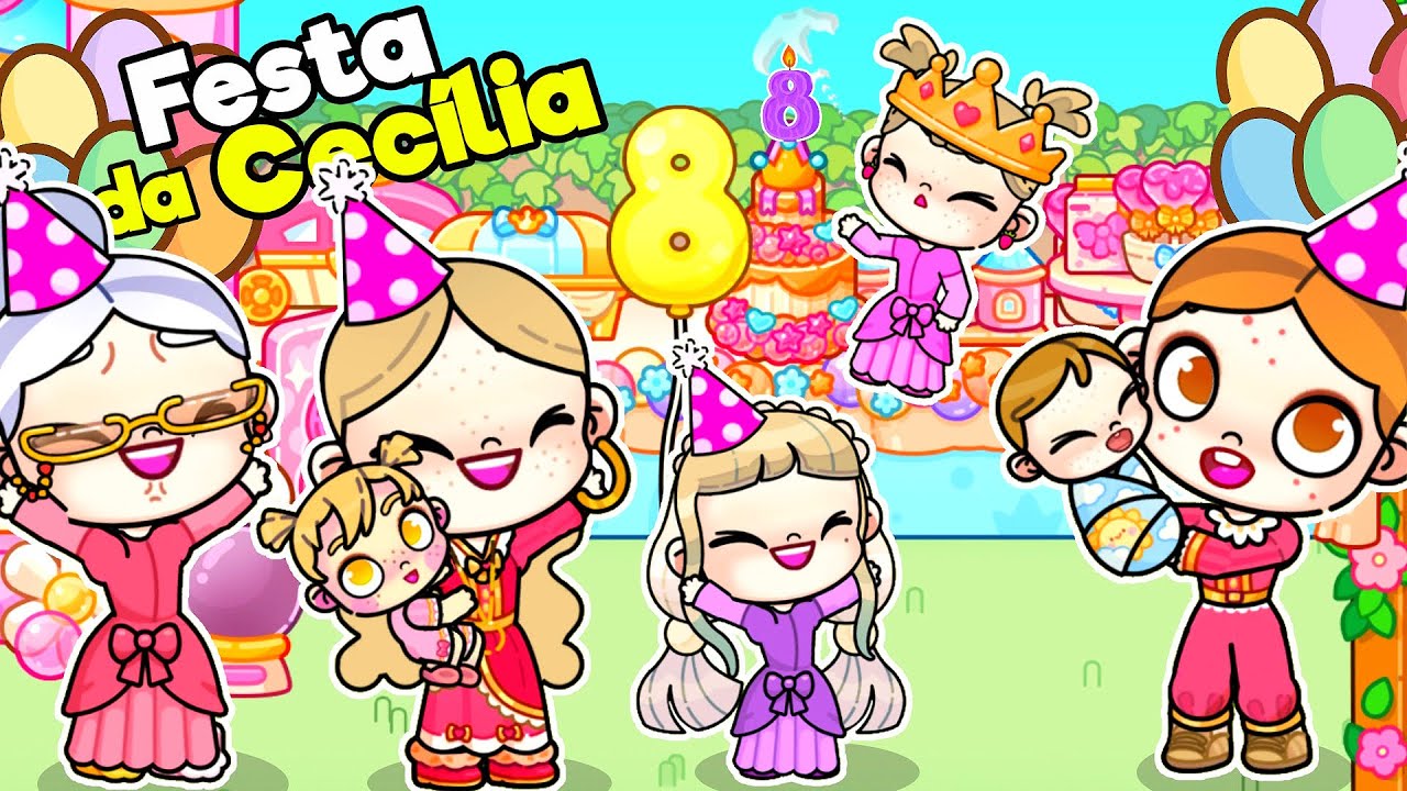 ROTINA FESTA DE ANIVERSÁRIO DE 8 ANOS DA CECÍLIA 🎈🎂 |  HISTORINHA AVATAR WORLD