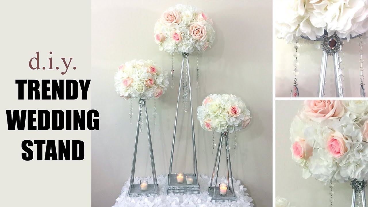 diy trendy wedding centerpiece stand - easy - $10