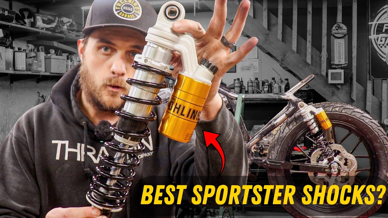 Установка высококачественных амортизаторов Öhlins на мой Sportster Tracker