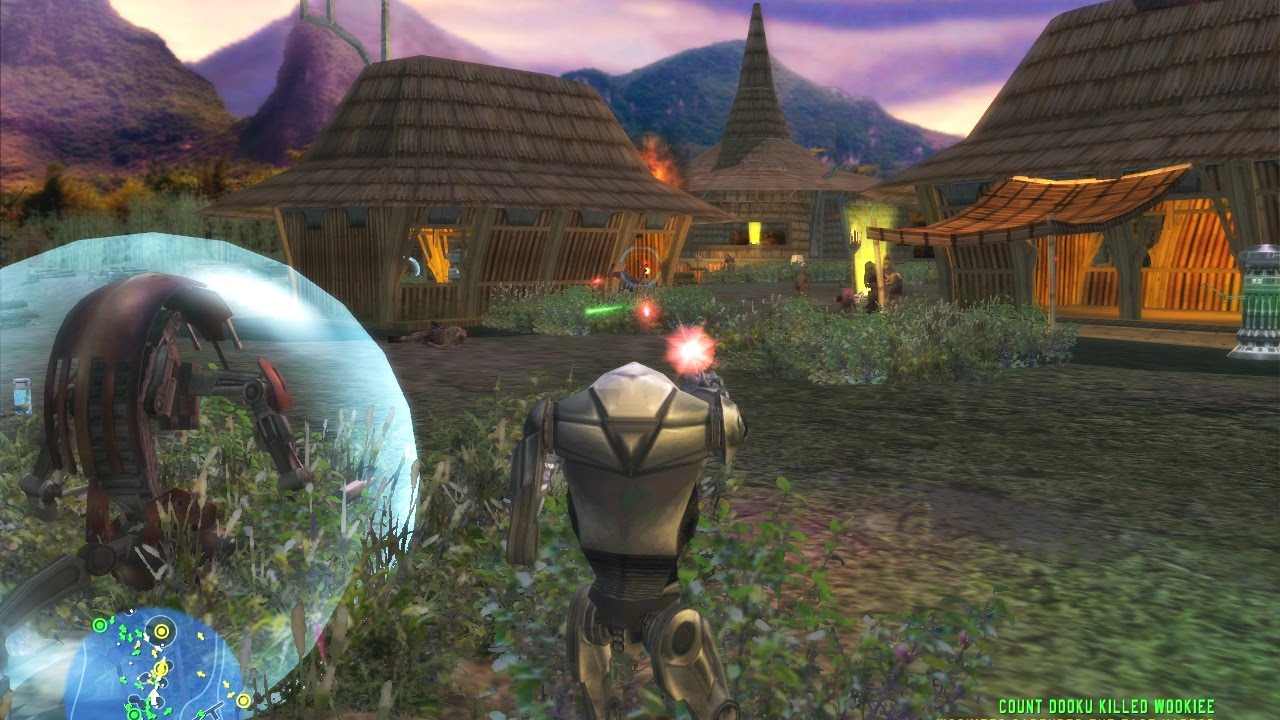Star Wars Battlefront 1 gameplay Kashyyyk Islands Clone Wars  mission 3
