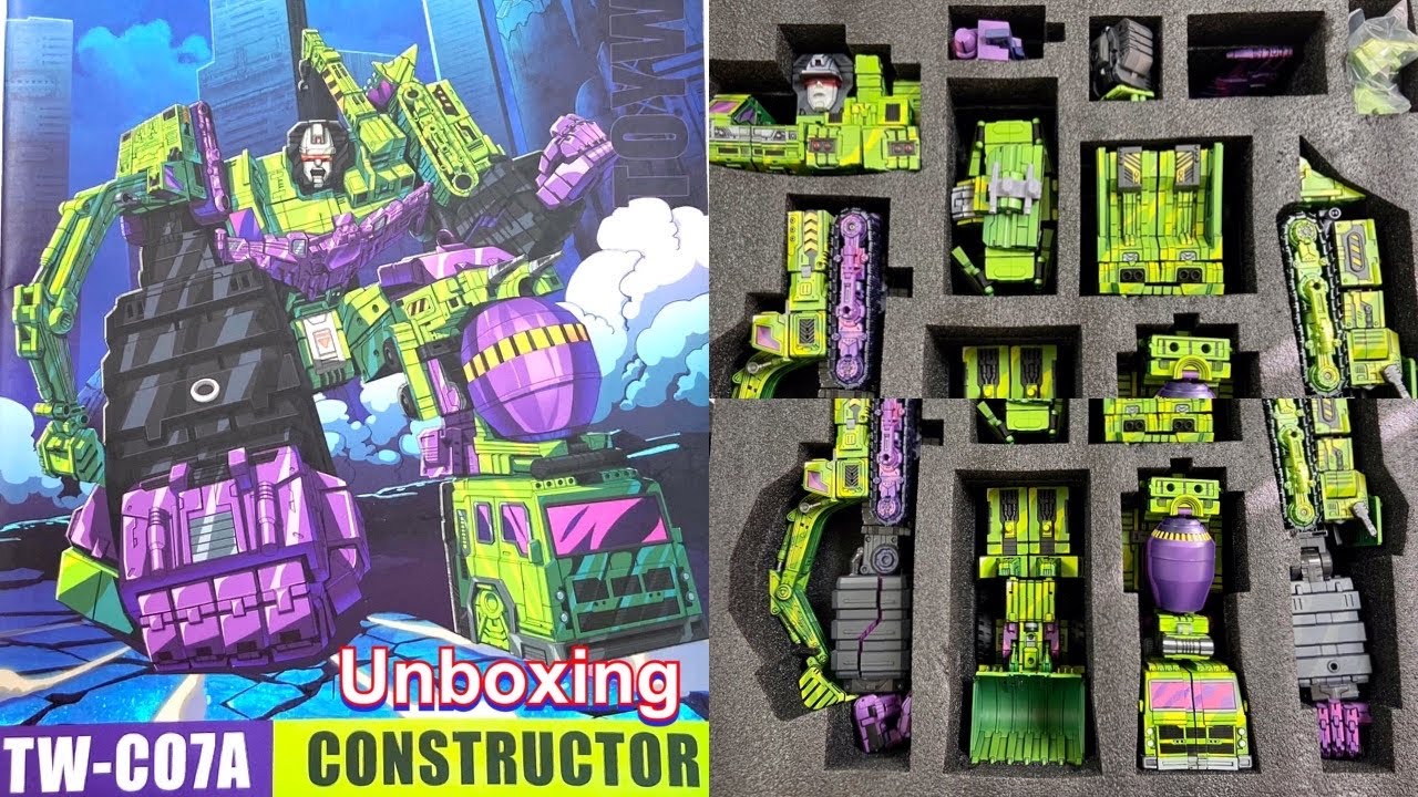 Unboxing ToyWorld TW-C07A Cel Shading version - Constructor. Devestator