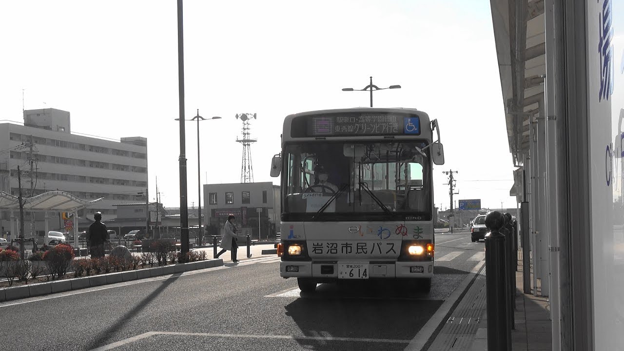 (注意 揺れと傾き) 2018 路線バス 岩沼市民バス 東西線 岩沼駅東口→グリーンピア岩沼 4K版