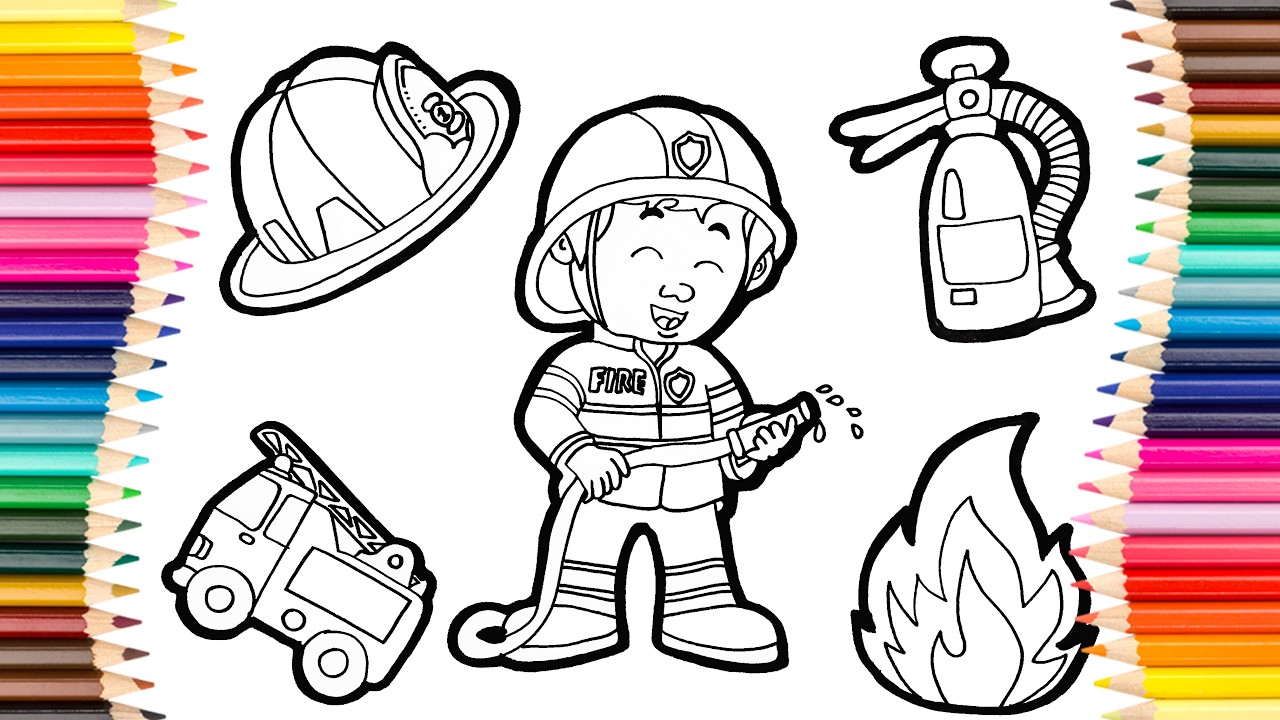 Let's Draw a Firefighter for Kids