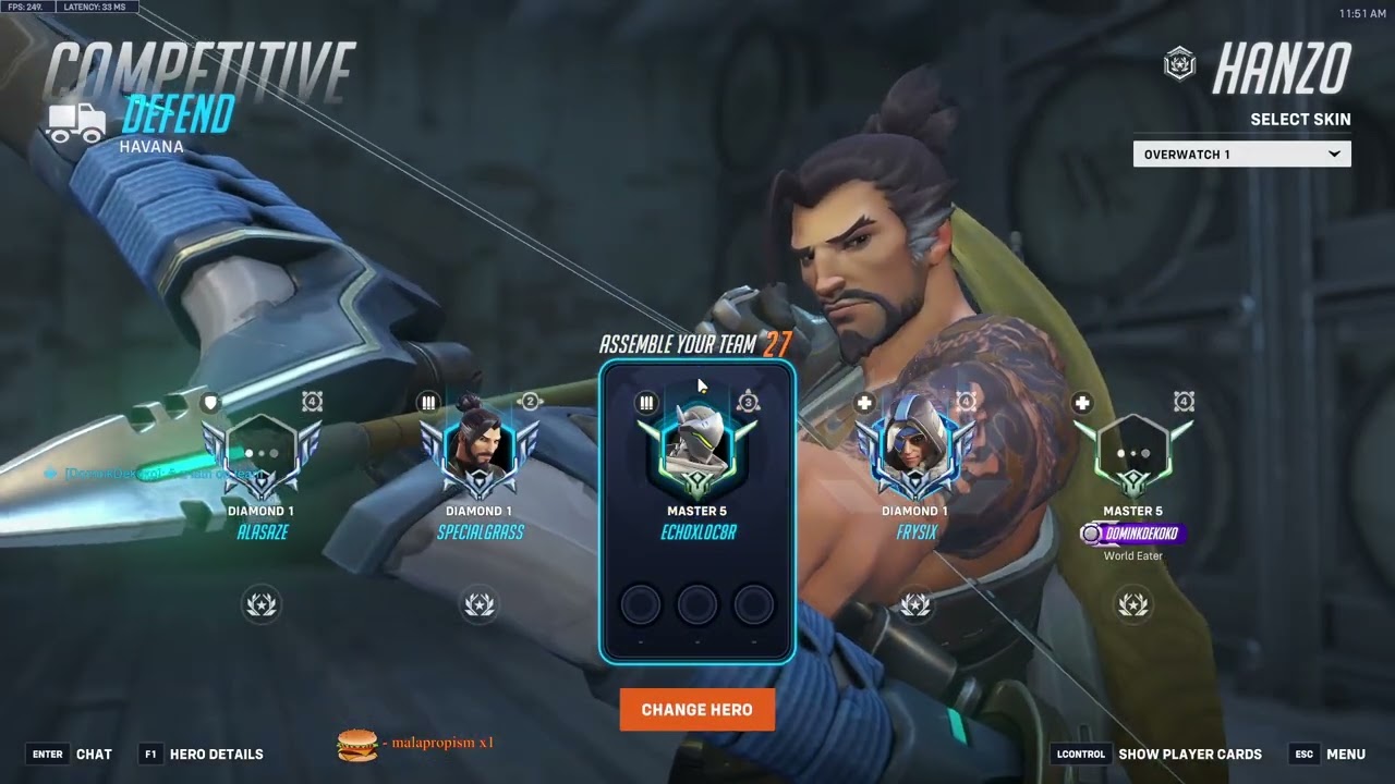 DAFRAN CARRY HANZO - OVERWATCH 2 СЕЗОН 19 ГЕЙМПЛЕЙ