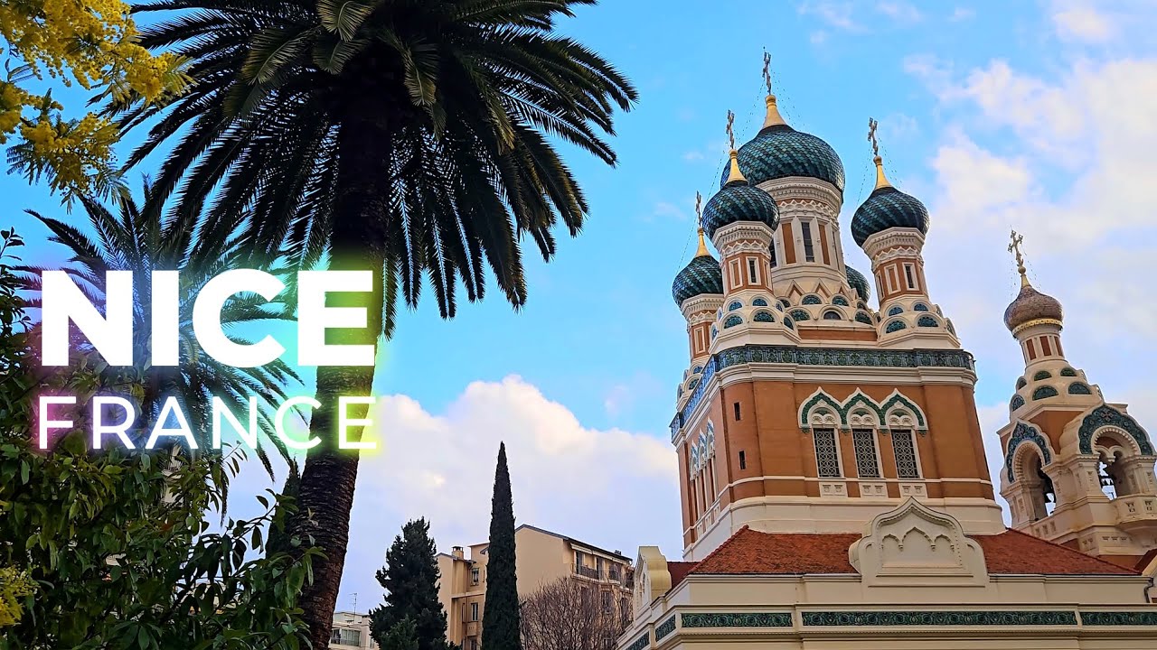 NICE Life FRENCH RIVIERA 🌍 4K UHD Urban area 🪆 Russian Orthodox Church