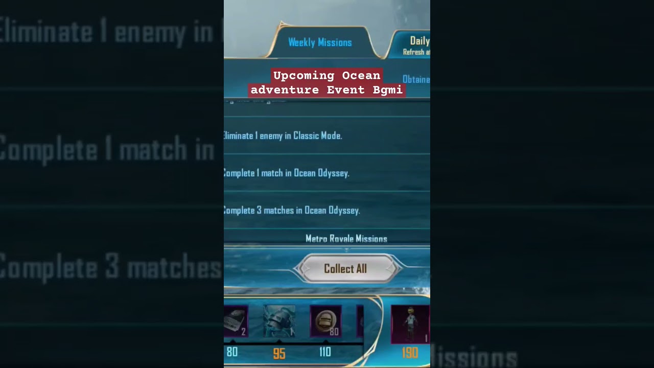 Ocean Adventure Event PUBG Mobile  Bgmi | Ocean Odyssey Update 3.3 Event