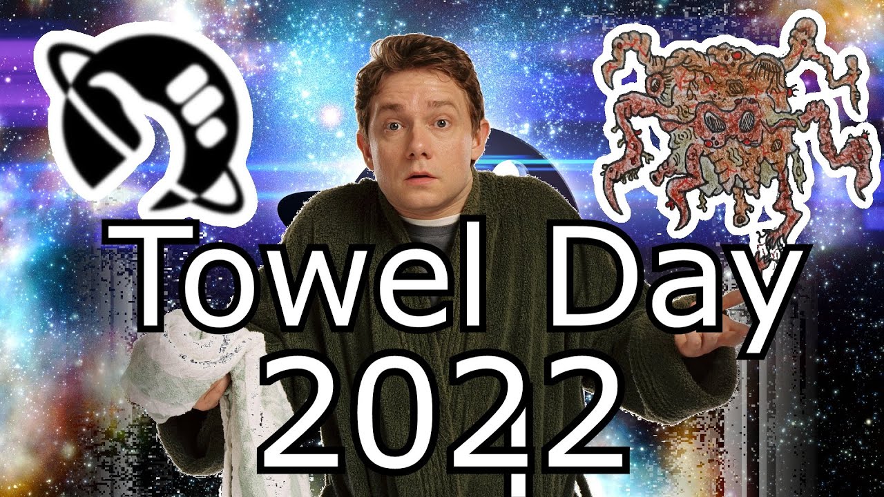Towel Day 2022 animated illustrated Vogon poetry Ručn&iacute;kov&yacute; den animovan&aacute; ilustrovan&aacute; Vogonsk&aacute; poezie