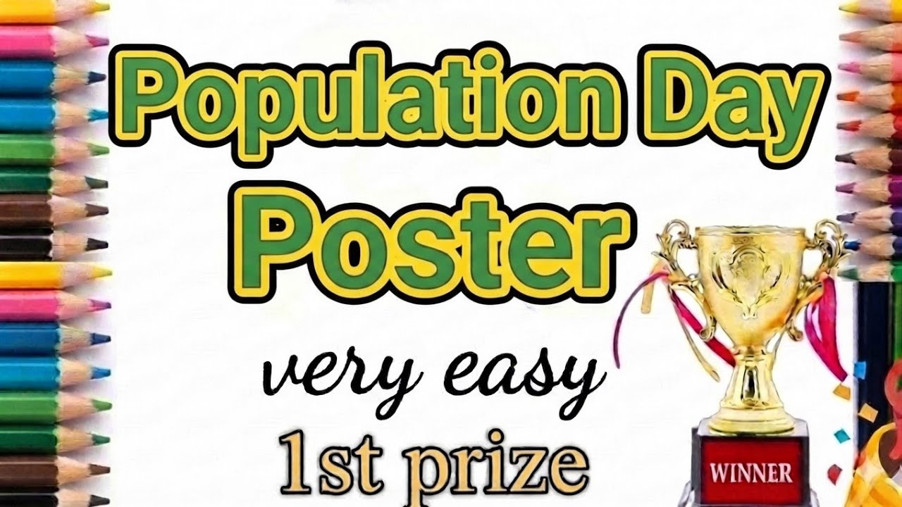 World Population Day drawing easy / World population day poster drawing | Control population Drawing