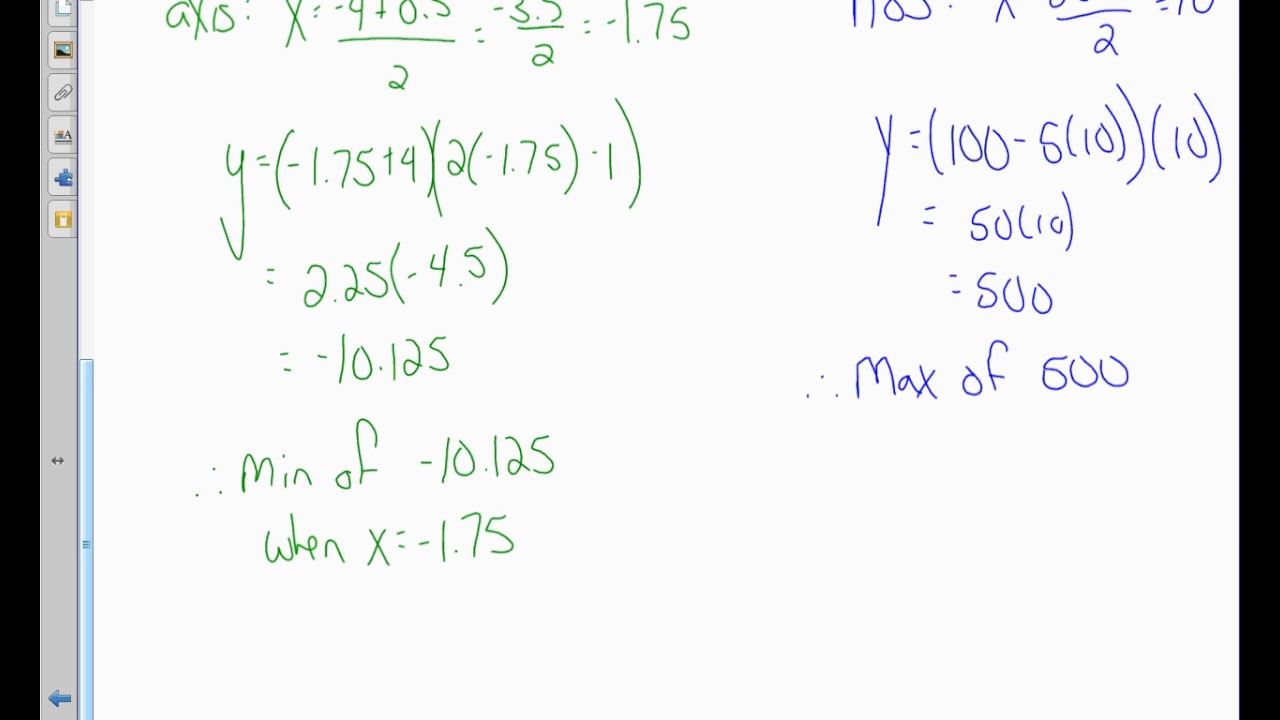Unit 3   Lesson 2   Optimal Values