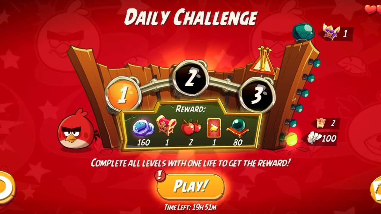 Angry Birds 2 Daily Challenge Today (No commentary)