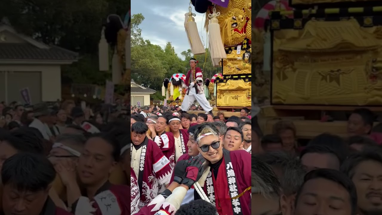 【 澤津太鼓台 】 優勝常連の澤津の放り投げ！新居浜太鼓祭り 八幡神社 2025.10.18