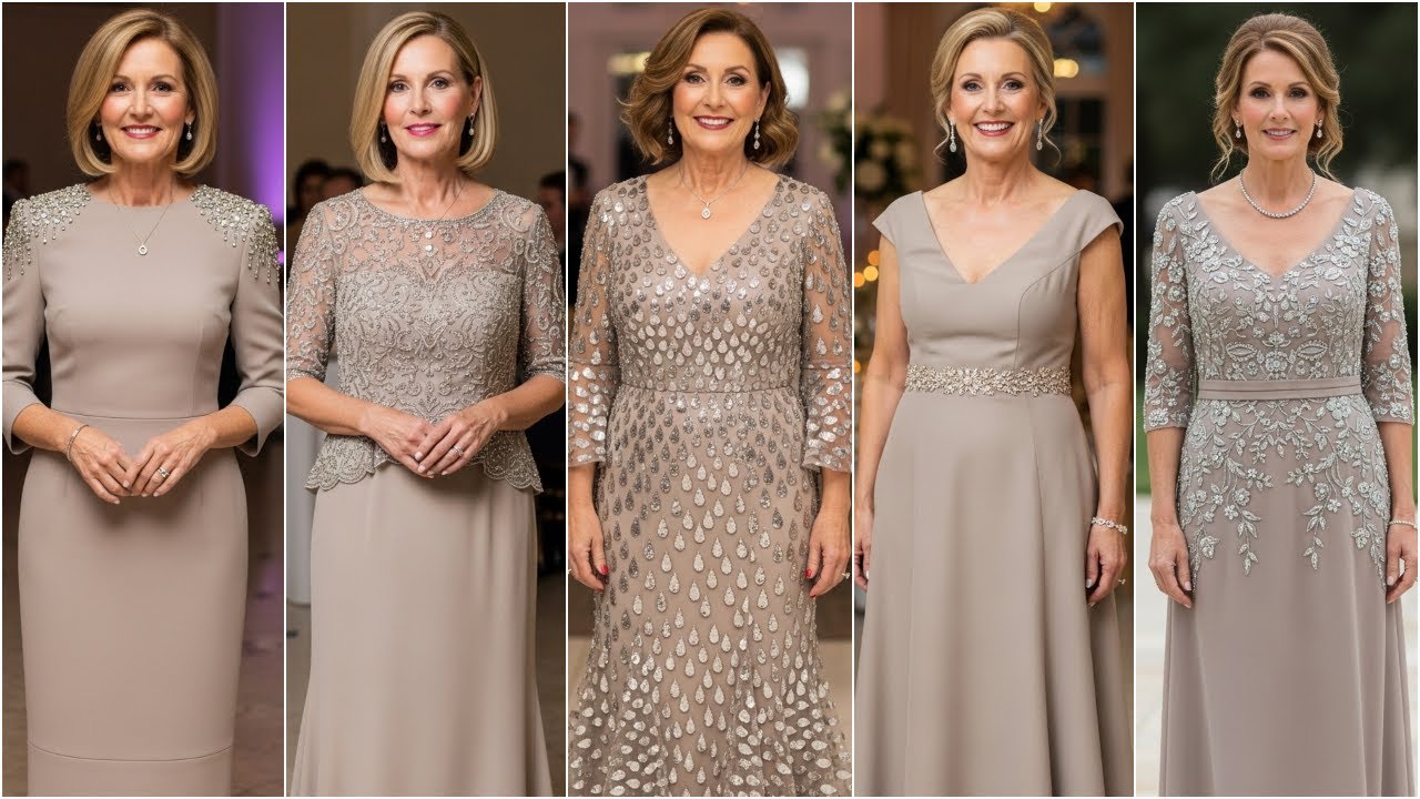 Taupe Mother of the Bride Gowns: Flattering Formal Wedding Styles and Luxury Dress Ideas 2026