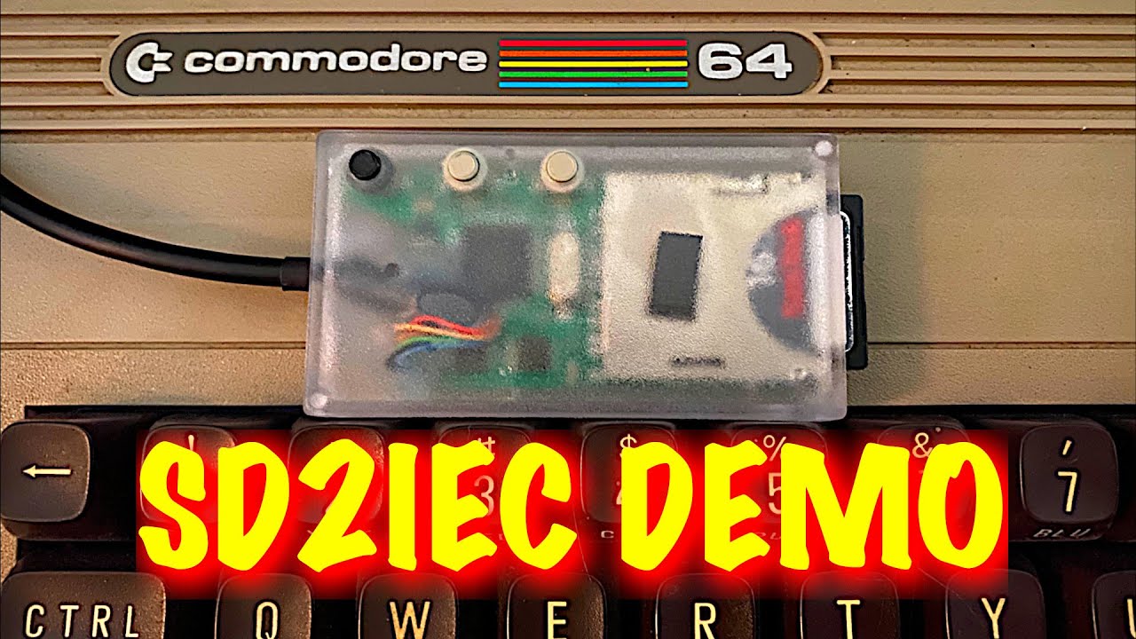 Демонстрация SD2IEC — замените дисковод Commodore 64 1541 на SD-карту!