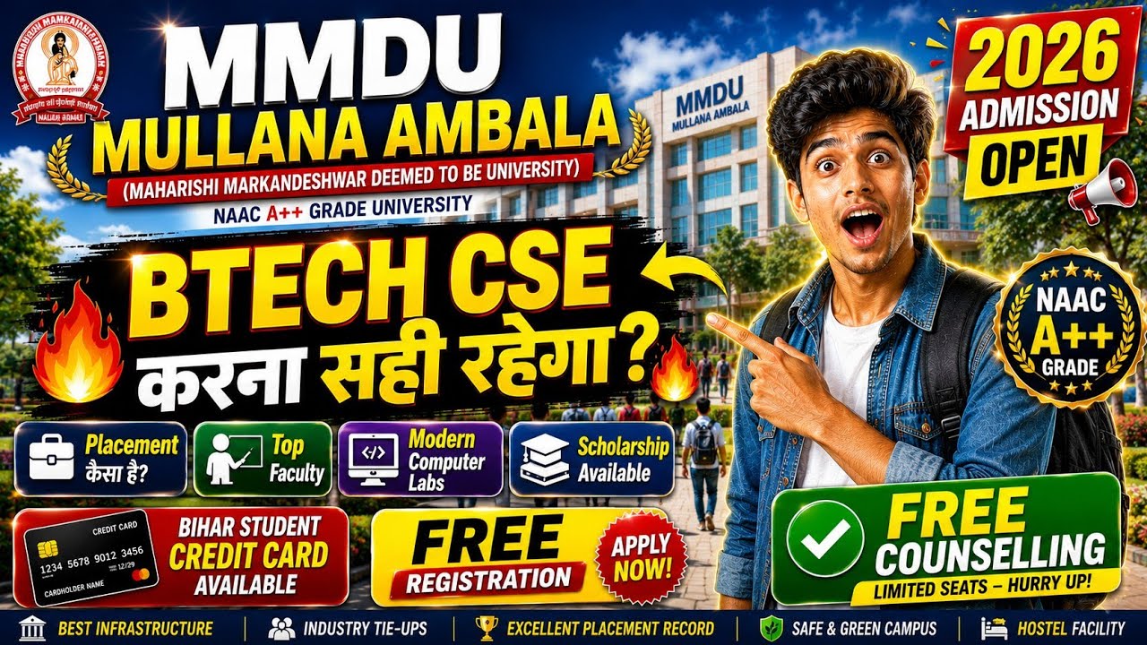 MMDU Mullana BTech CSE Review 🔥 Hostel, Fees, Placement, Reality Check 2026