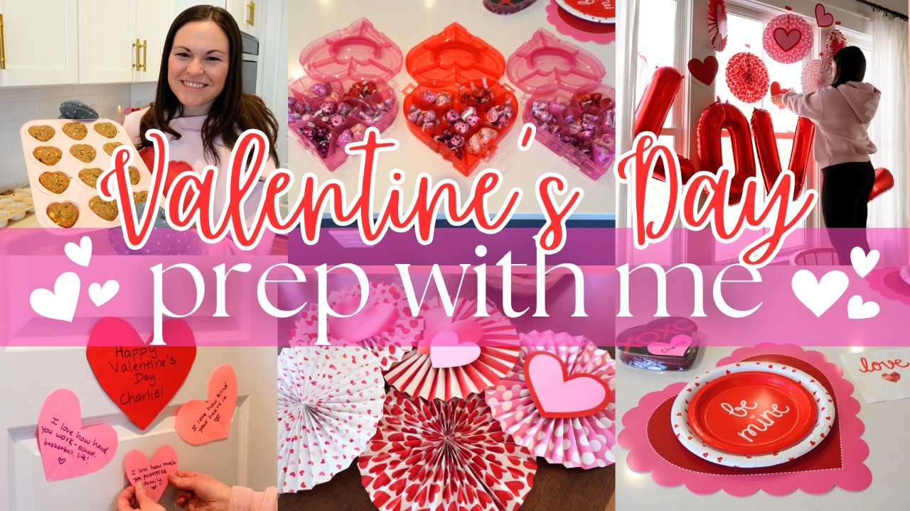 Valentines Day Decorate With Me! Valentines Day Prep With Me!  Cozy Home Reset