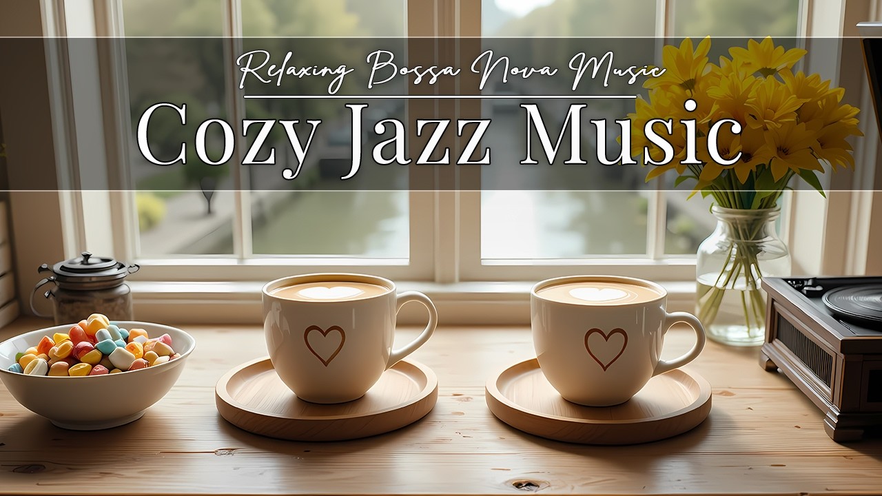 Cozy Jazz Music 🌿 Gentle Bossa Nova Coffee Ambience for Peaceful Focus & Happy Mood