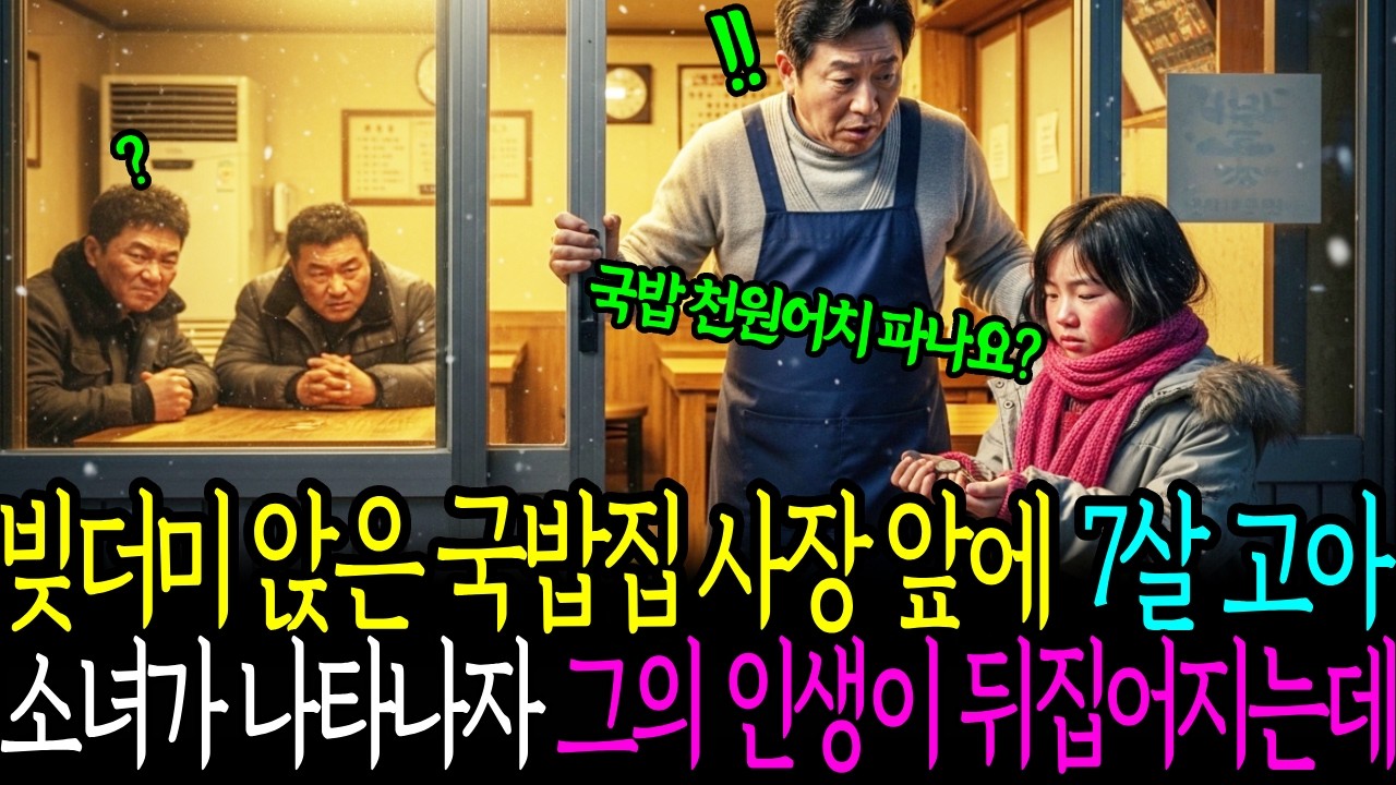 빚더미에 앉은 국밥집 사장앞에 나타난 7살 고아소녀, 국밥 한그릇이 빚더미 인생을 바꿔놓는데...