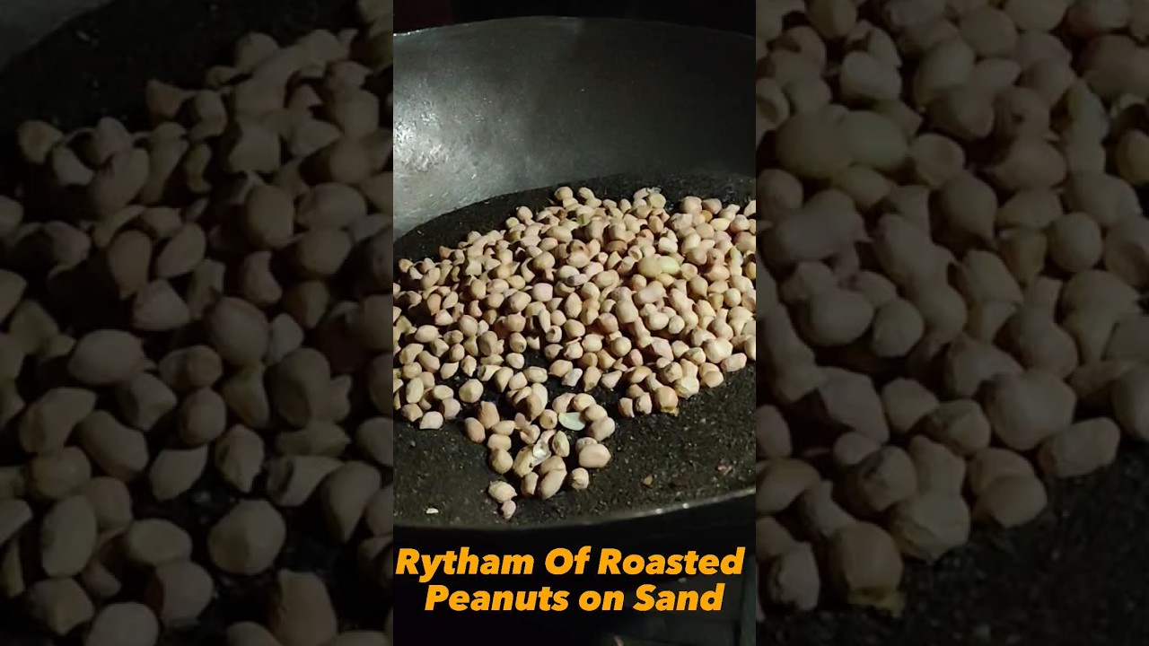 How to Make the Oil less Roasted Peanuts on Sand in Under 5 Minutes! #shorts #asmr #groundnut