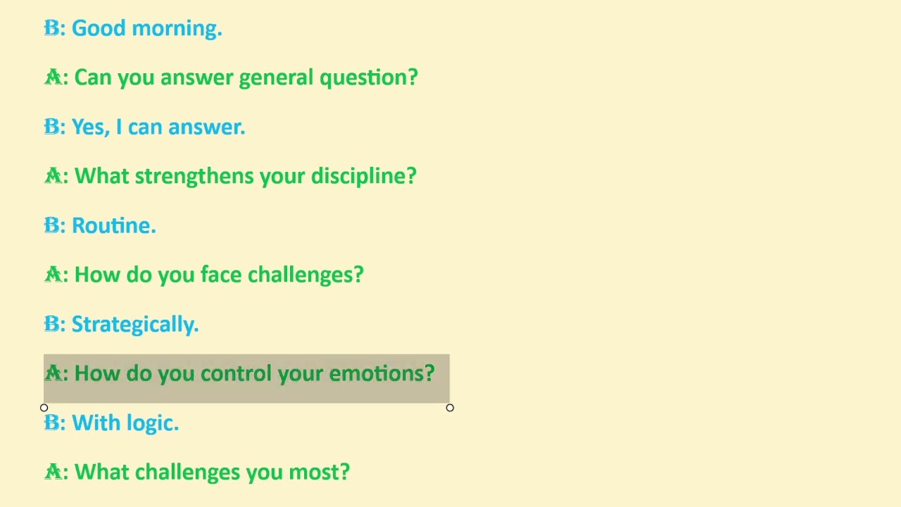 Lesson 1: Everyday Personal Questions & Answers