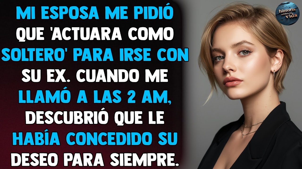 Mi esposa me pidió que 'actuara como soltero' para irse con su ex. Cuando me llamó a las 2 AM...