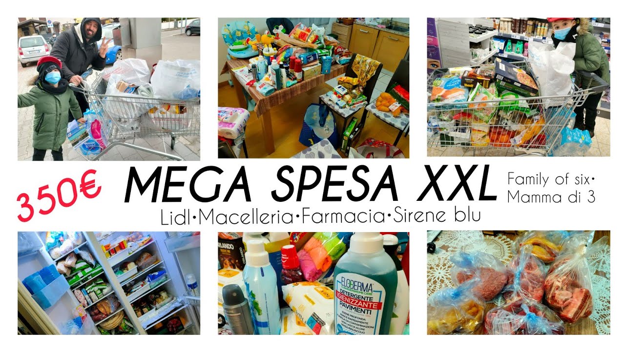 MEGA SPESA XXL 350,00€ da #LIDL ~family of six~Mamma di 3~Mattinata insieme a far spese di casa🌸
