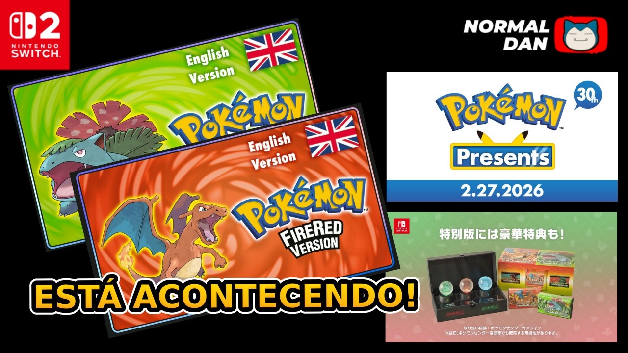 Pokémon FireRed e LeafGreen CHEGARAM na eShop e mais detalhes da Pokémon Presents!