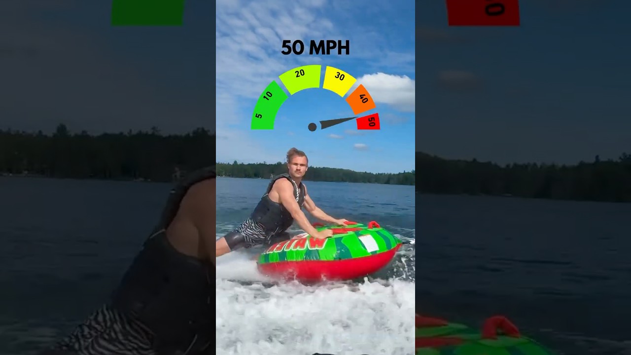 TUBING AT DIFFERENT SPEEDS #tubing #watersports