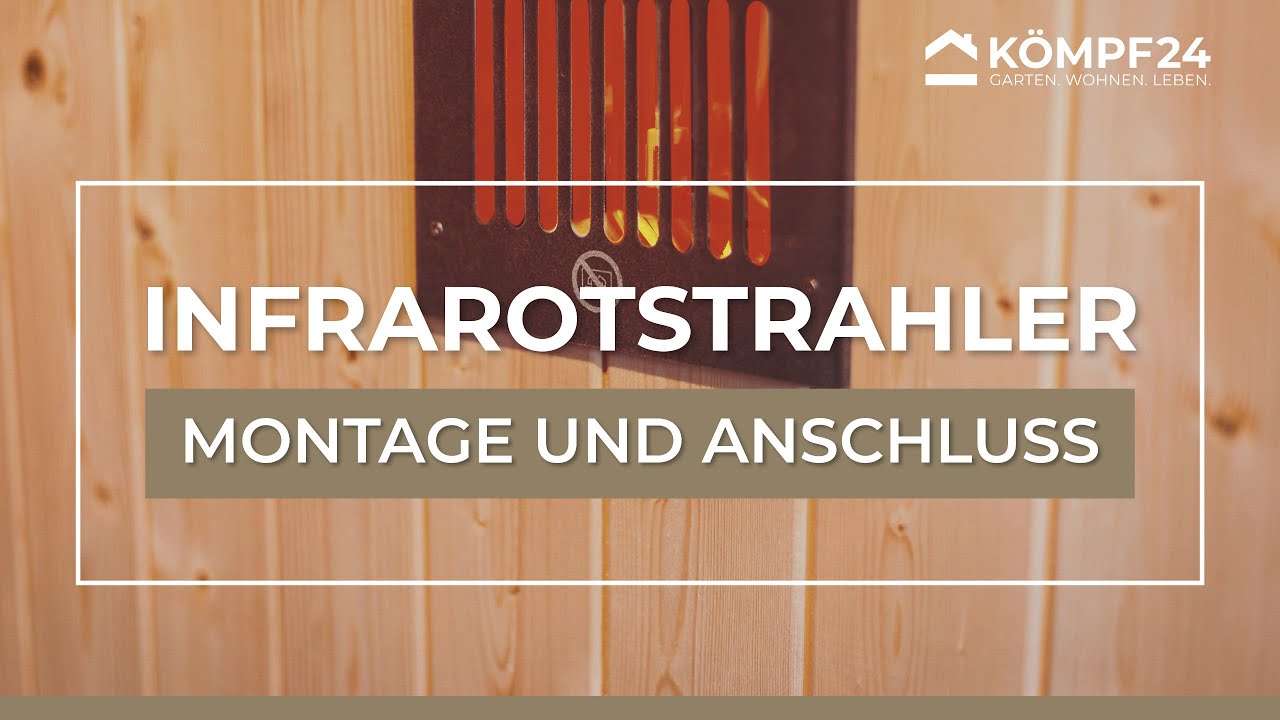 Infrarotstrahler montieren und anschließen | Sauna