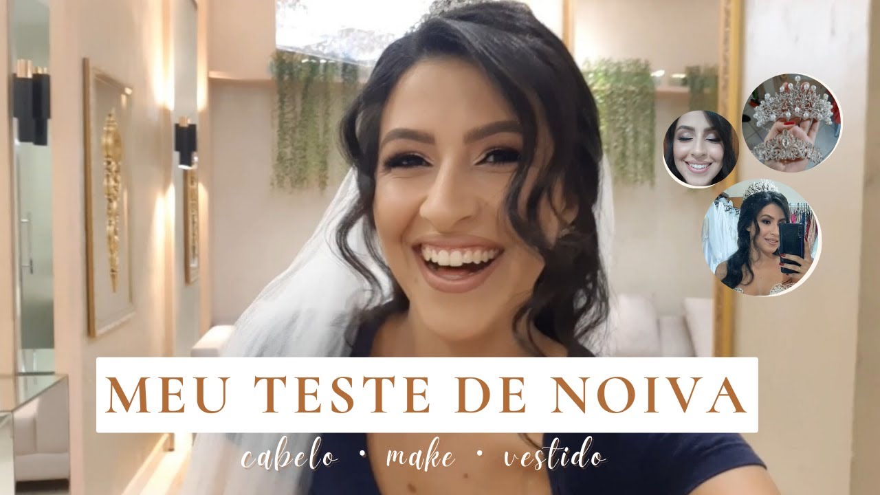 ❤️ MEU TESTE DE NOIVA I PROVEI o VESTIDO de NOIVA, fiz PENTEADO e MAQUIAGEM do CASAMENTO 😍