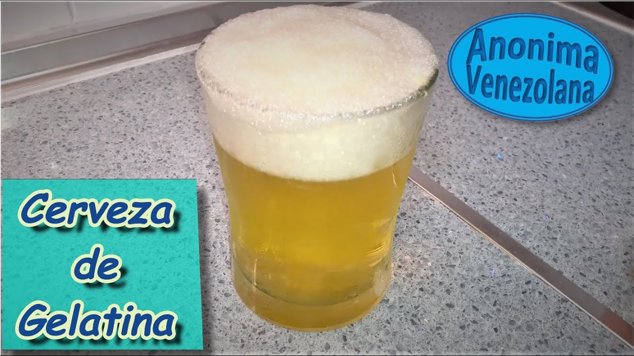 Como hacer Gelatina con forma de Cerveza - POSTRE FÁCIL - SOLO 1 INGREDIENTE