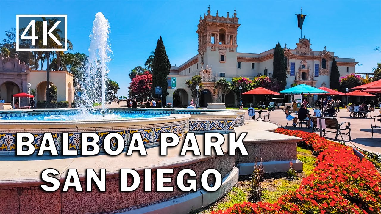 [4K]  Balboa Park - San Diego - California - Walking Tour