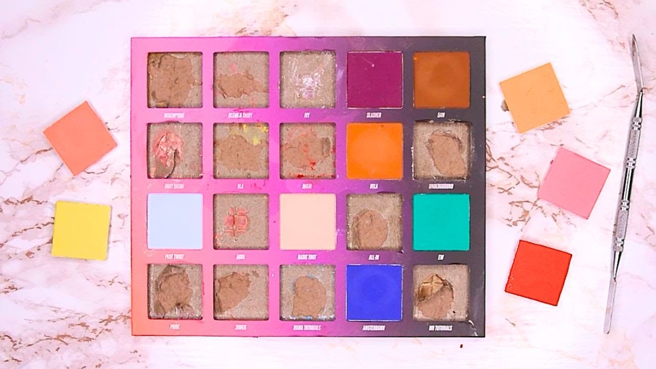 DEPOTTING MY EYESHADOW PALETTES ...or how not to depot eyeshadows I DEPOT WITH ME #1