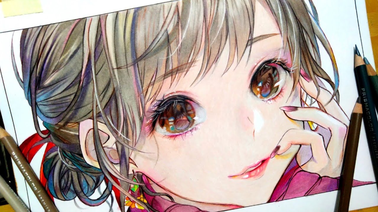 Traditional drawing Anime Eyes | Kuroito