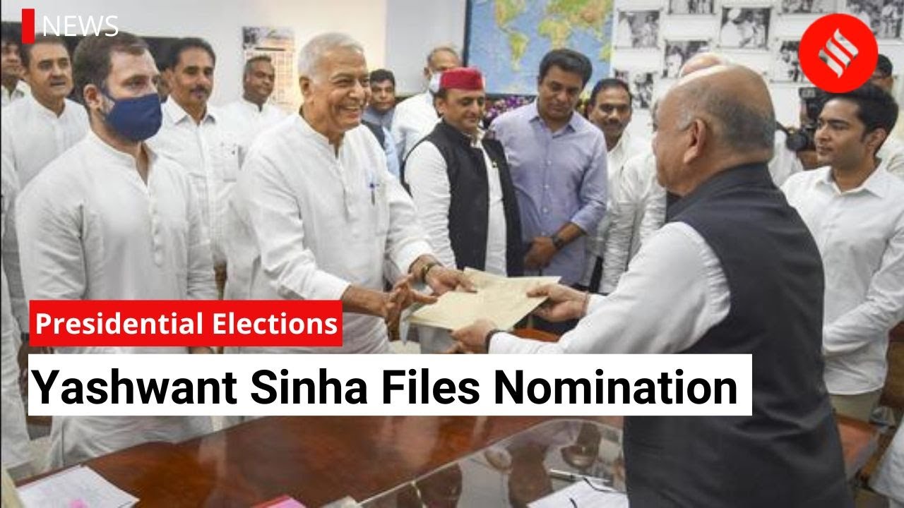 Opposition Candidate Yashwant Sinha Files Nomination; Rahul Gandhi and Sharad Pawar Accompany Him