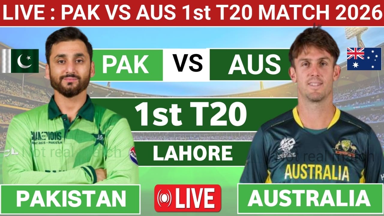 🔴Pakistan vs Australia Live match today | Pak vs Aus 1st T20 Live commentary & score
