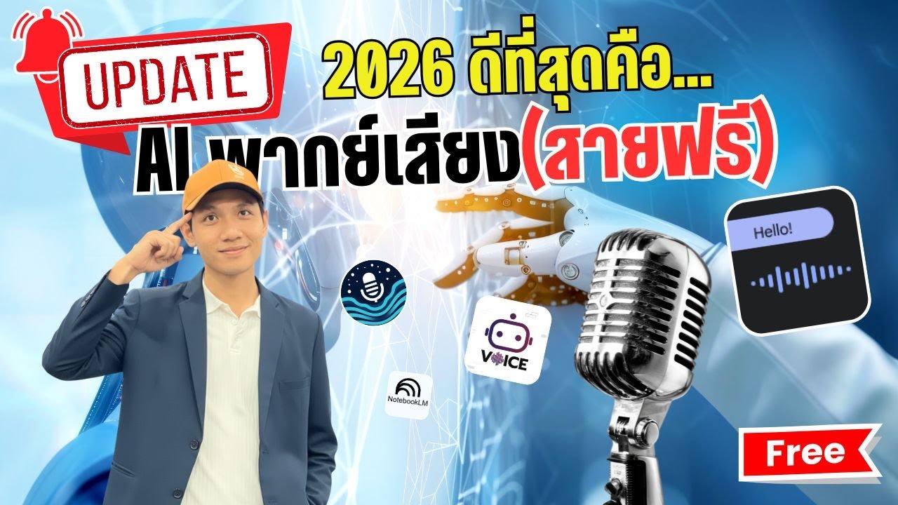 อัปเดต AI พากย์เสียงภาษาไทย 2026 | ใช้ฟรีได้ยาวๆ