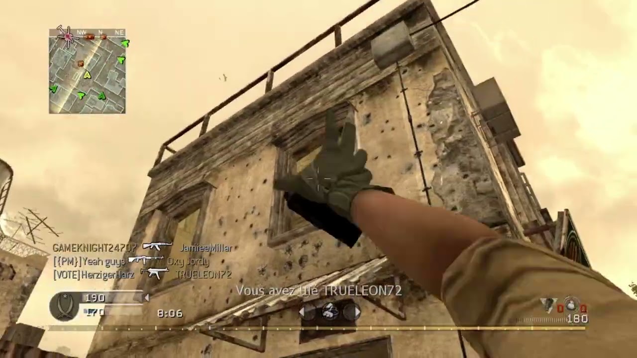 RAW Cod4 2007 MP5 on Backlot (Gameplay)