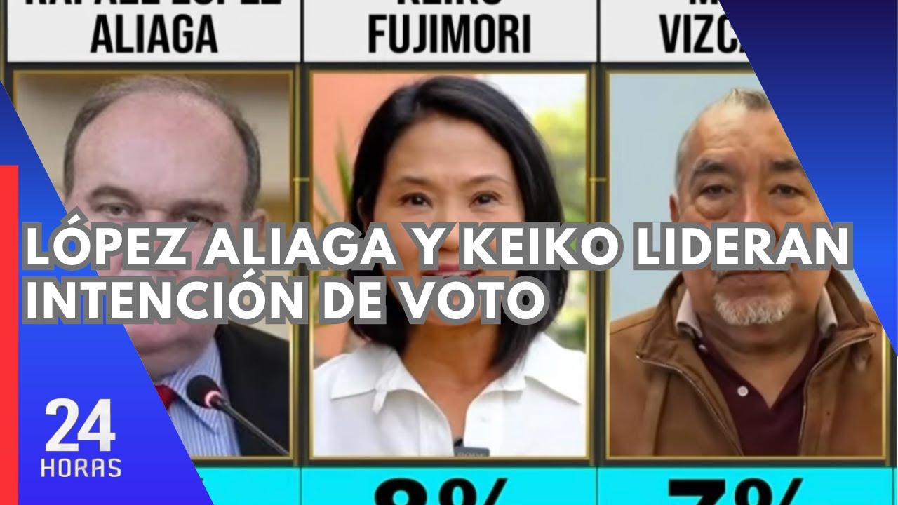 Rafael L&oacute;pez Aliaga y Keiko Fujimori lideran intenci&oacute;n de votos para el 2026, seg&uacute;n Ipsos