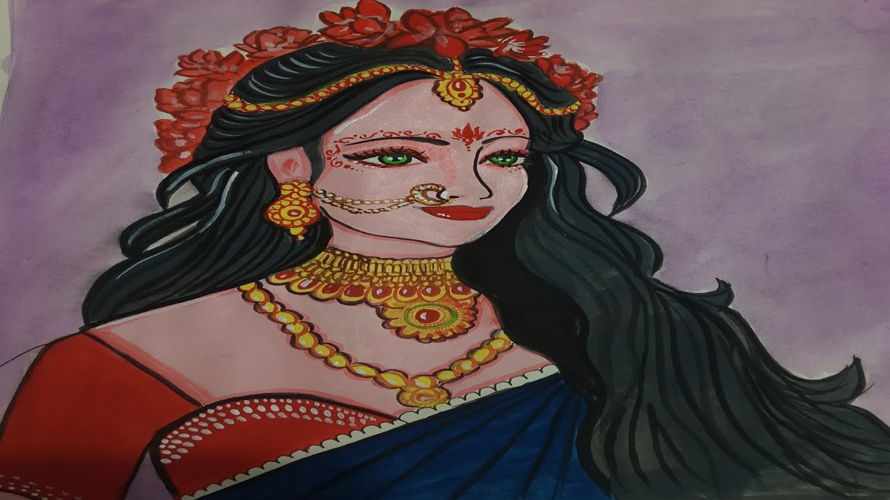 💖 Shree radha rani beautiful painting step by step 💖 Subscribe for more 🙏