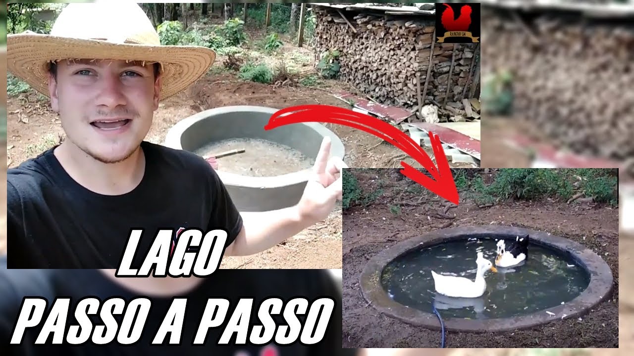 COMO FAZER LAGO PARA PATO E MARRECO PASSO A PASSO