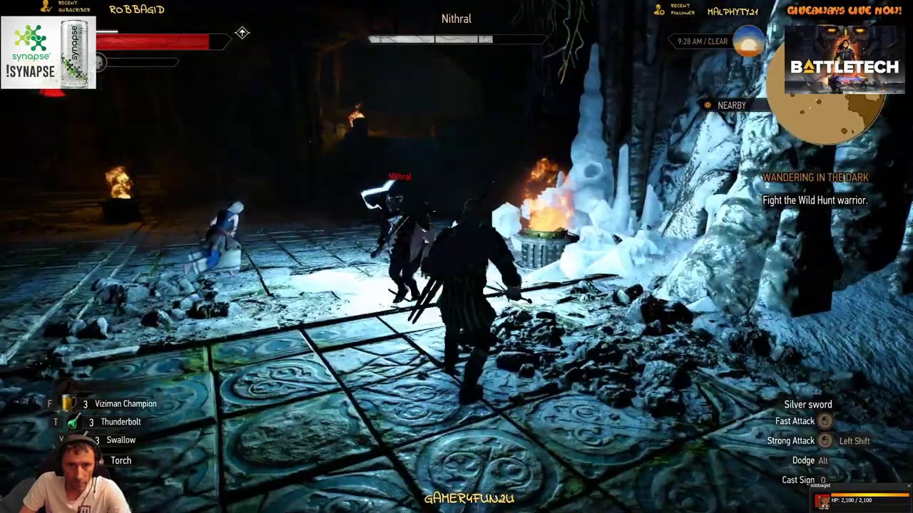 Witcher 3-Hard mode-Nithral fight