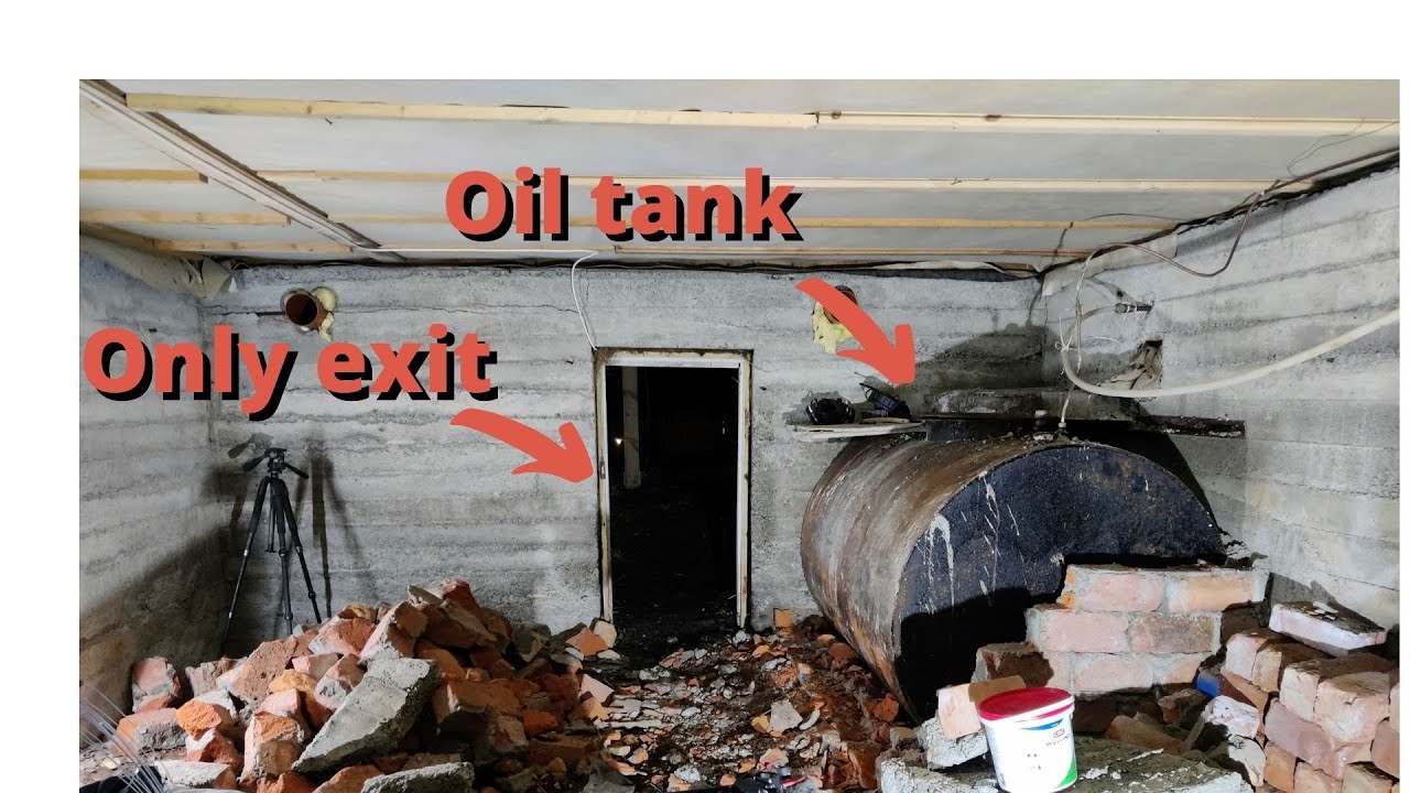 Home heating oil tank removal from basement