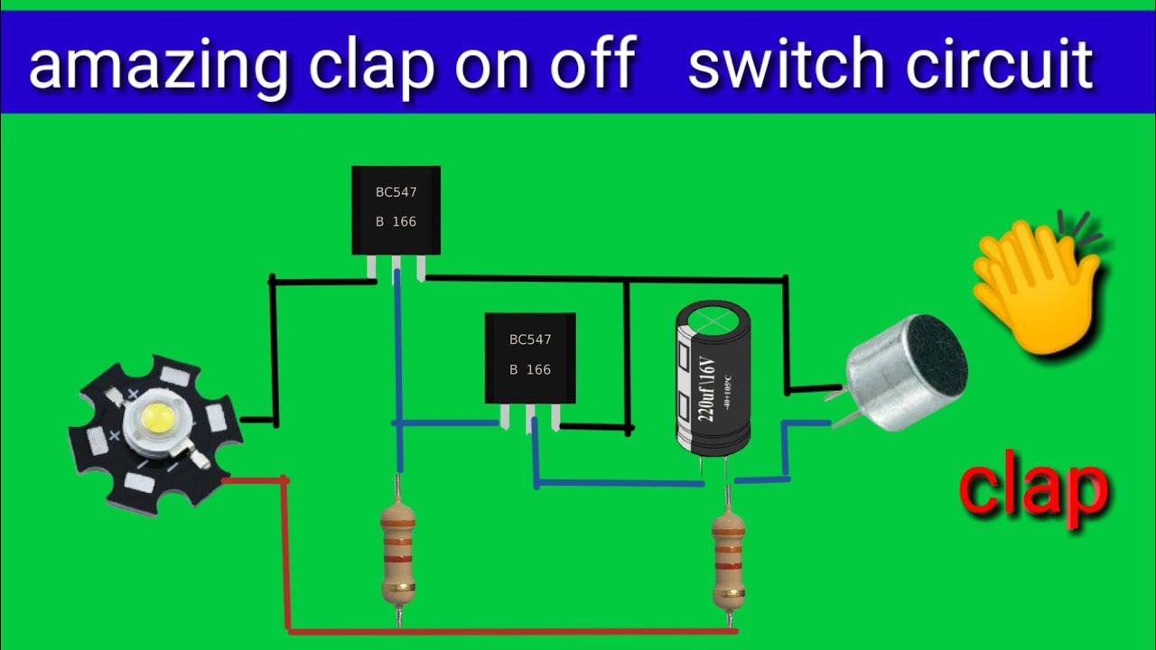 👏 clap on off switch circuit/clap on timer off switch circuit