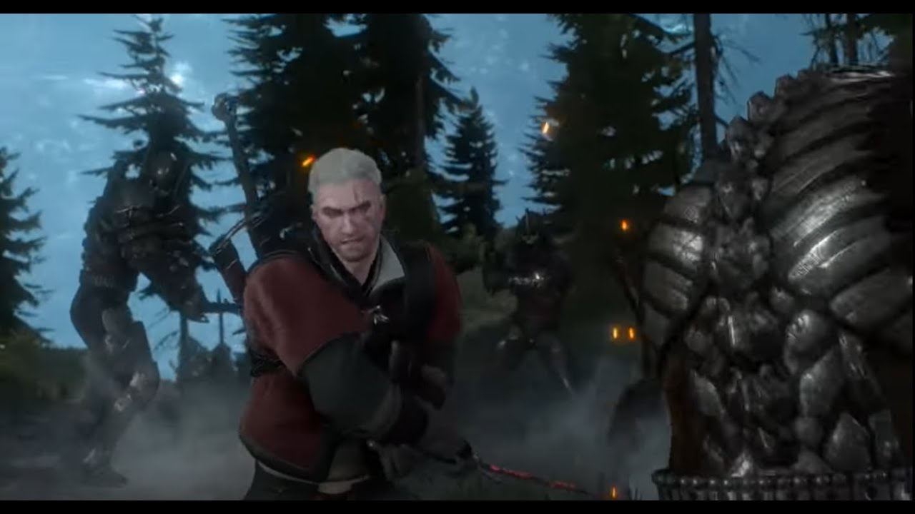 The Witcher 3 - Geralt and Lambert vs the Wild Hunt